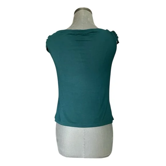 Ann Taylor Green Scoop Neck Sleeveless Top Tee Style Women’s Size M NWT - Picture 3 of 5